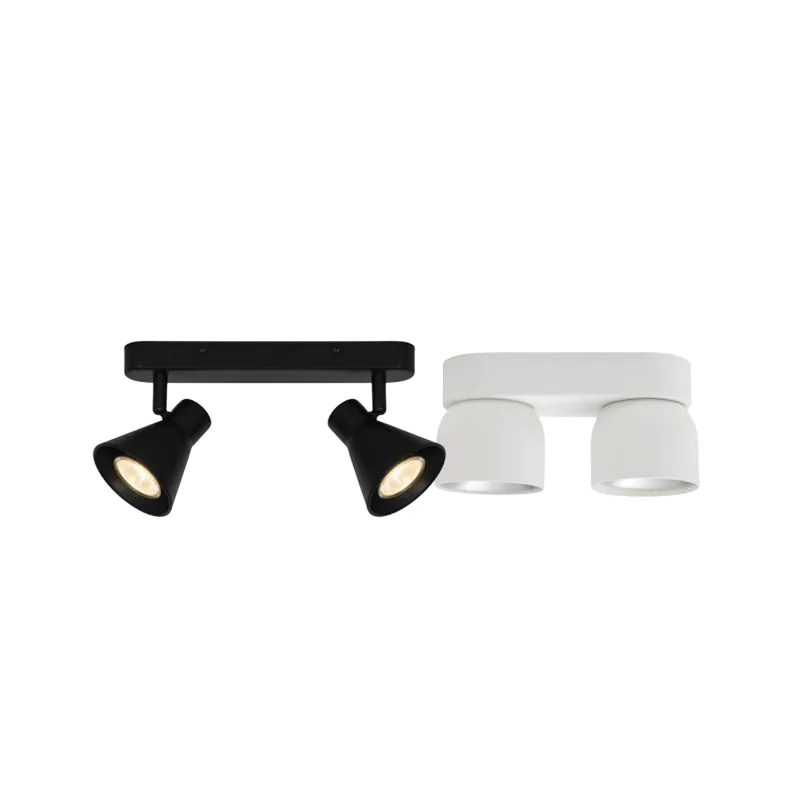 2 faretti a soffitto