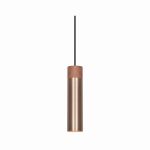 Nordlux Tilo Luce Pendente Metallo e Legna Ottone | 60mm - Adatto per GU10