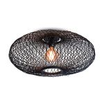 Good&Mojo Luce da soffitto Cango Bambù Nero | Adatto per 1x E27 