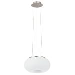 Eglo Luce Pendente Optica Acciaio Nichel Satinato | Adatto per 2x E27