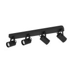 Eglo Luce da soffitto Sorego Acciaio Nero 4x2.8W 4x250lm - 830 Luce Calda -  | IP20 - Incl. 4x GU10