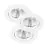 Confezione Multipack 3x Nordlux Faretti Fremont Metallo Bianca 4.5W 345lm 36D - 827 Bianco Molto Caldo | 85mm - IP23- Dimmerabile