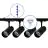 Bright Choice Set completo 1-Fase Rail 2 Metro Nero | incl. 4x Faretti + GU10 2700K 3W Dimmerabile + Tappo Di Chiusura, Connettore di Alimentazione e I-Connettore