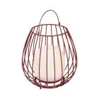 Nordlux Lampada Da Tavolo Jim To-Go Portable Batteria Rosso 3W 300lm - 827 Bianco Molto Caldo | A 3 Livelli Dimmerabile 